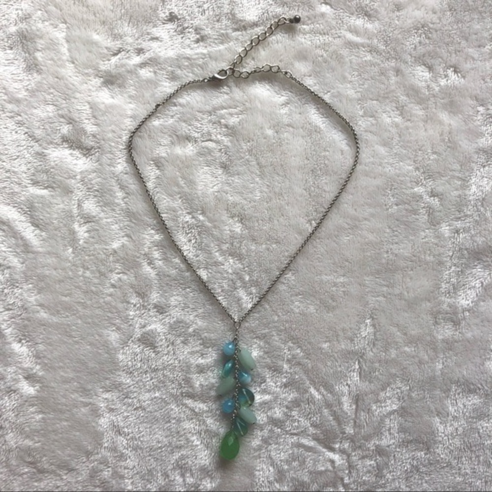 3/$30💚Turquoise beads teardrop pendant necklace jewellery